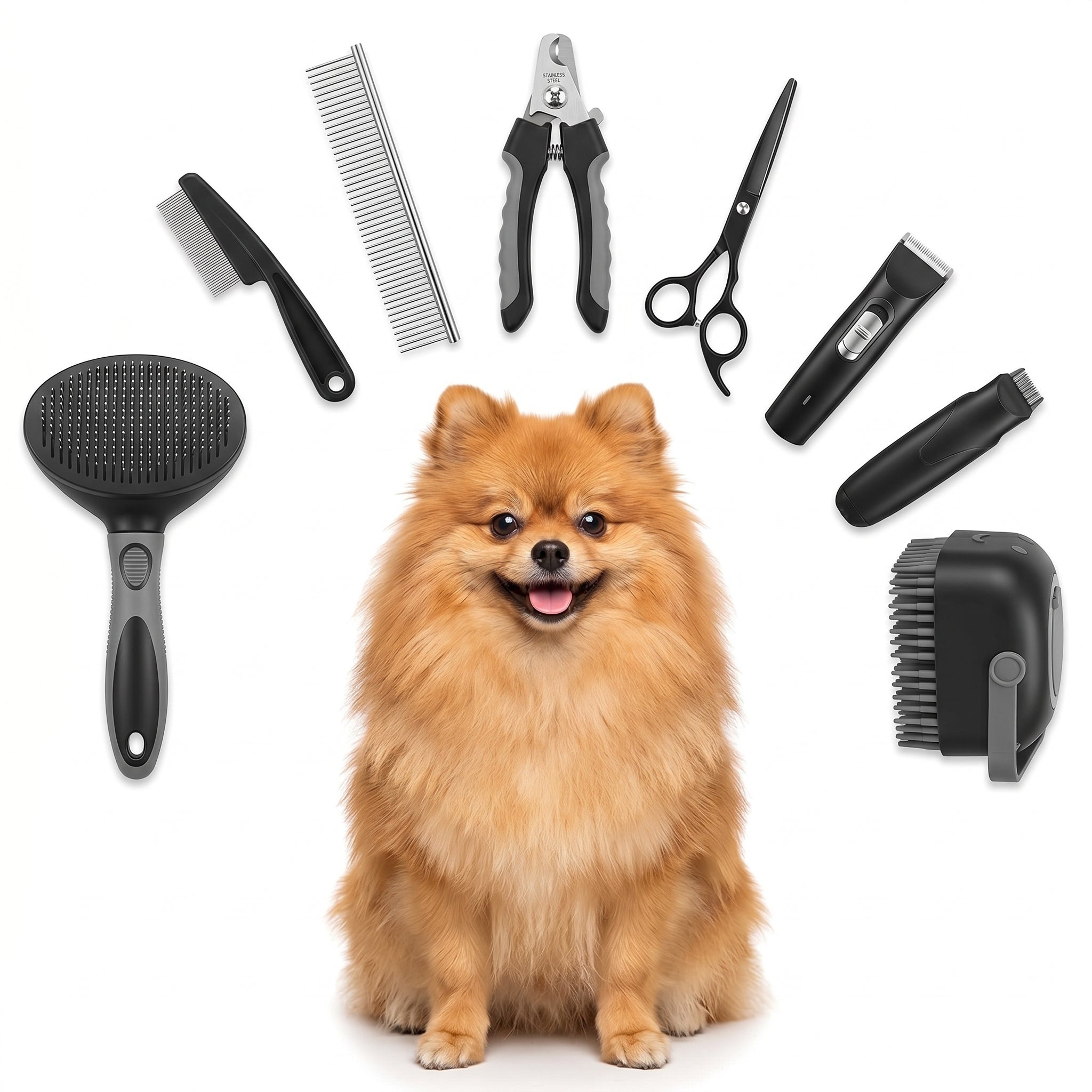 Pawora 7-Piece Professional Grooming Kit - Veterinary-Approved Cats & Dogs
