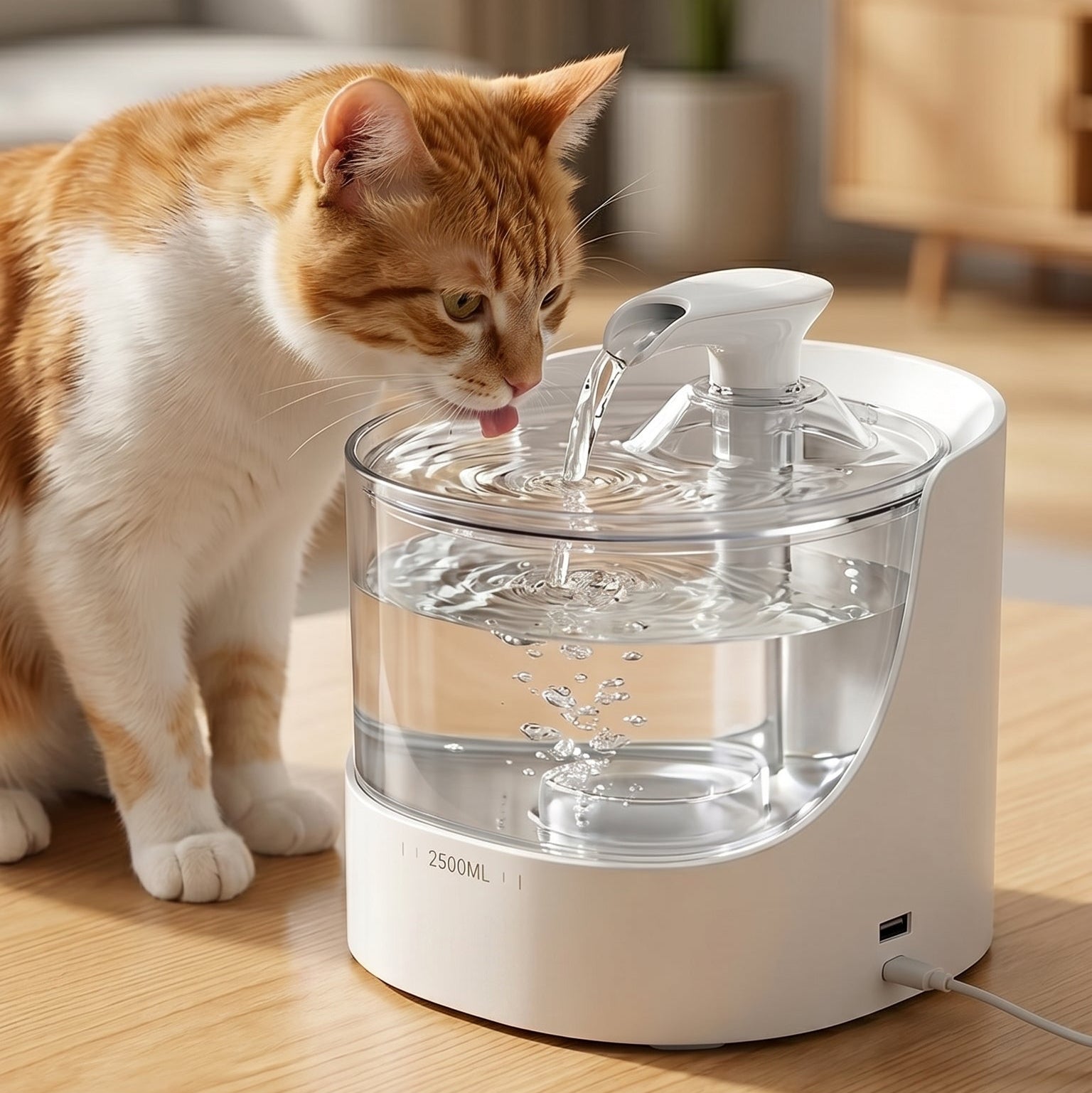 Pawora USB Cat Water Fountain 2500ML - Automatic Water Circulator